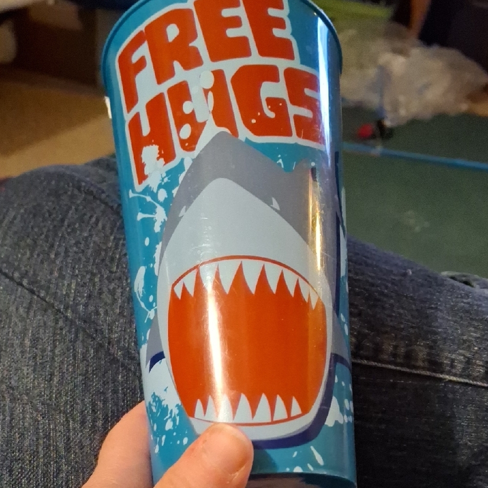 Shark 'Free Hugs' Blue Tumbler